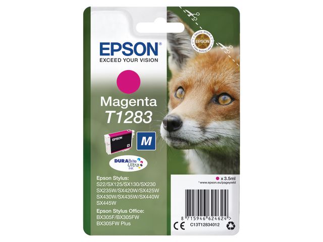 Epson Bläckpatron C13T12834012 Magenta, st