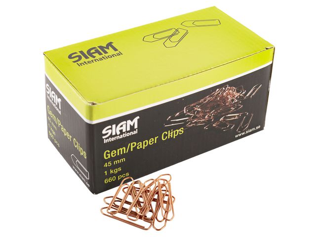 Gem SIAM, kopparbelagda, tåliga och hållbara, 45mm, koppar, fp om 1 kg