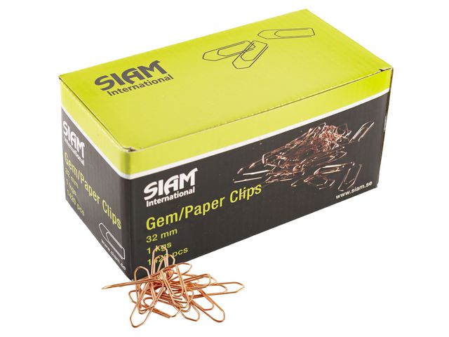 Gem SIAM, kopparbelagda, tåliga och hållbara, 32mm, koppar, fp om 1 kg