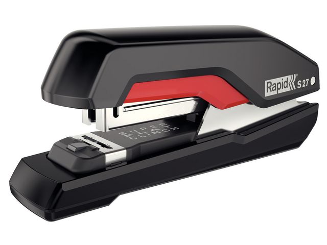 Rapid Halvstapelhäftare, S27 Supreme, 30 ark, svart/röd, st