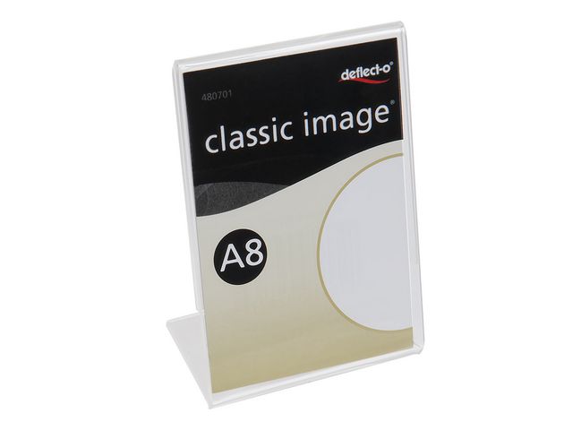 deflecto® Informationsställ acryl A8 lutande, st