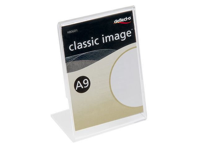 deflecto® Informationsställ acryl A9 lutande, st