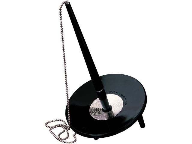 BALLOGRAF Kulpenna Deskset medium blått bläck svart, st