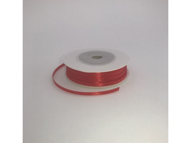 Satinband 3mmx30m röd, rulle om 30 m