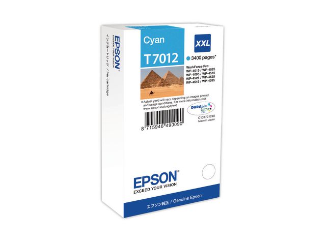 Epson Bläckpatron C13T70124010 cyan, st