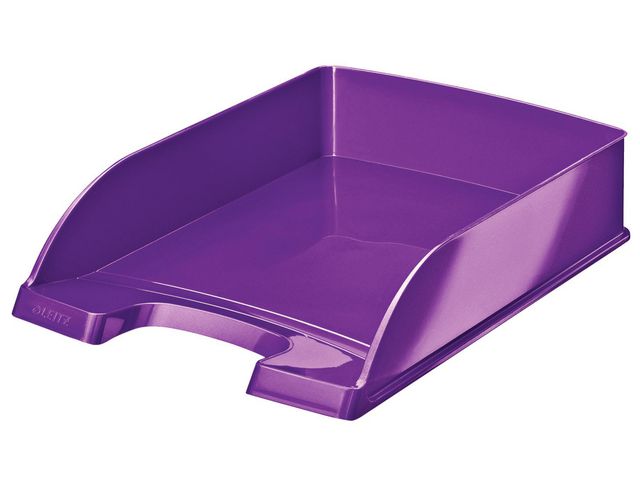 Leitz WOW, brevkorg av polystyren, 255 x 70 x 357 mm, metalliclila, st