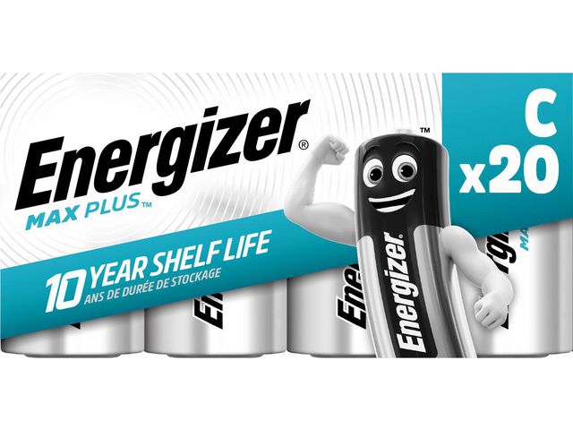 Energizer Batteri Max Plus C, fp om 20 st