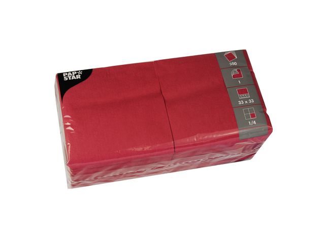 PAPSTAR Servett 1-lags 33x33cm B.aux, fp om 500 st