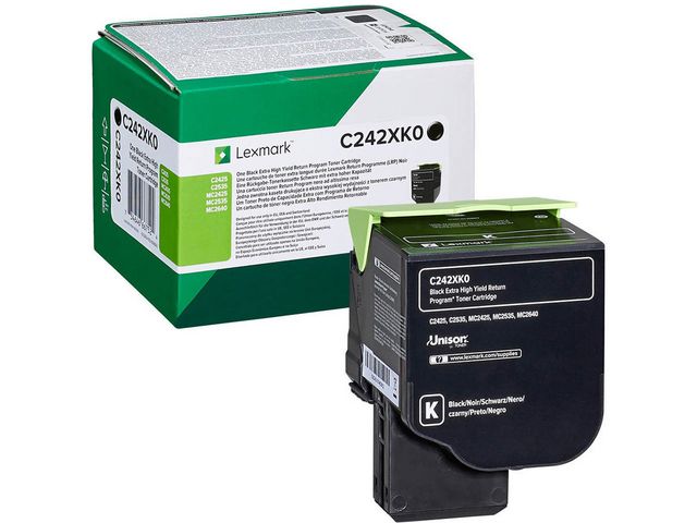 Lexmark Toner C242XK0 Svart, st