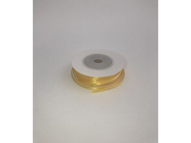 Satinband 3mmx30m gul, rulle om 30 m
