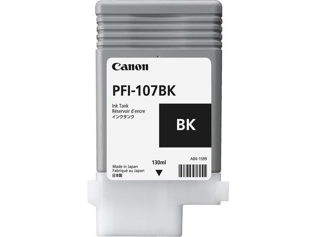 Canon Bläckbehållare, PFI-107 BK, 6705B001, svart, singelförpackning, st