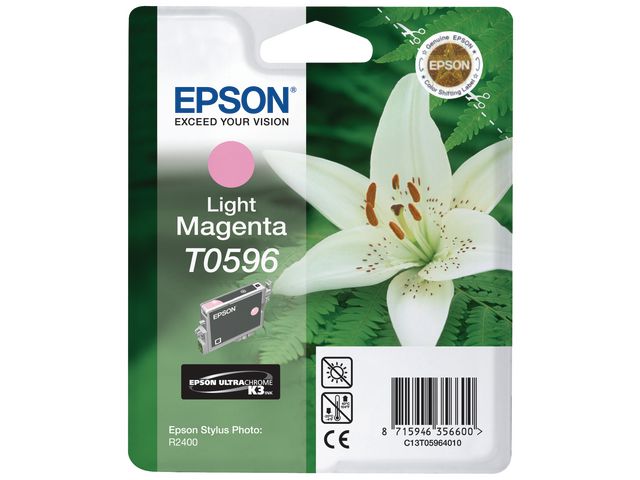 Epson Bläckpatron, T0596, C13T05964010, Lily, ULTRACHROME K3, ljus magenta, singelförpackning, st