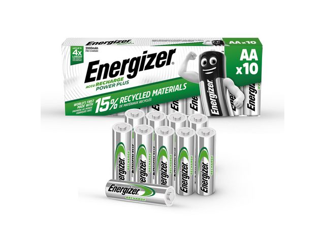 Energizer Batteri Laddbar P-P AA, fp om 10 st