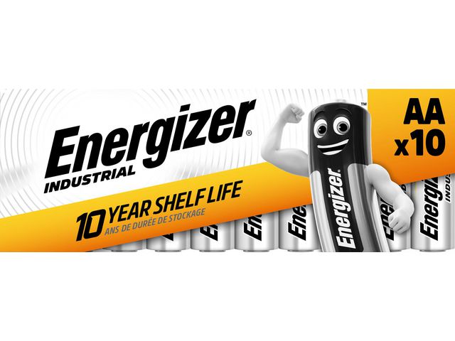Energizer Batteri Industrial AA, fp om 10 st
