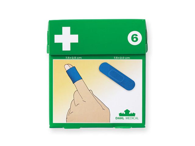 Dahl Medical Plåster plast blå detectable Nr.6, fp om 50 st