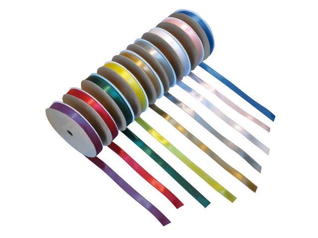 PLAYBOX Satinband 10mmx30m gul, st