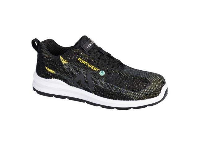 PORTWEST® Skyddssko FC06 S1PS SR FO sv/gul 39, par 2 st