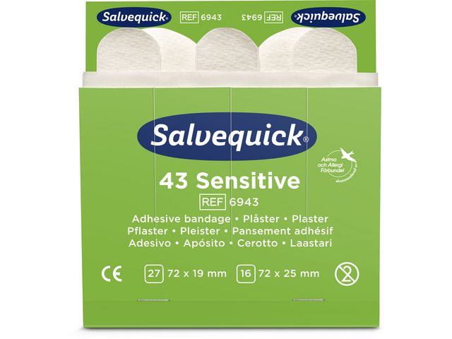 Salvequick Plåster refill non-woven, fp om 43 st