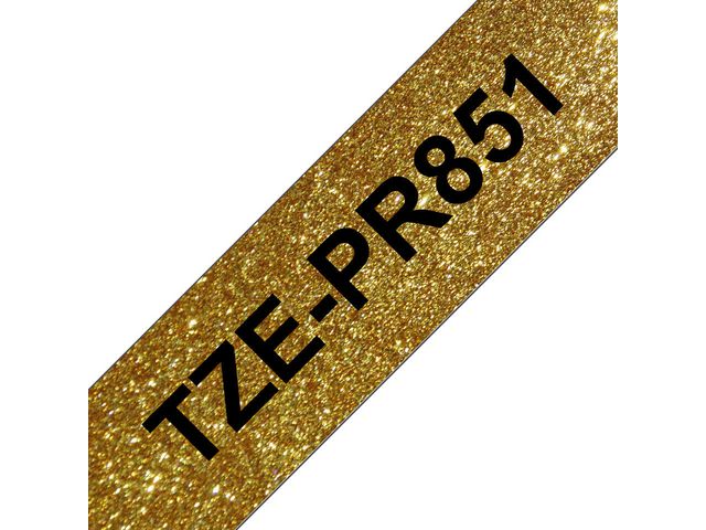 Brother Tape TZEPR851 24mm svart på guld, st