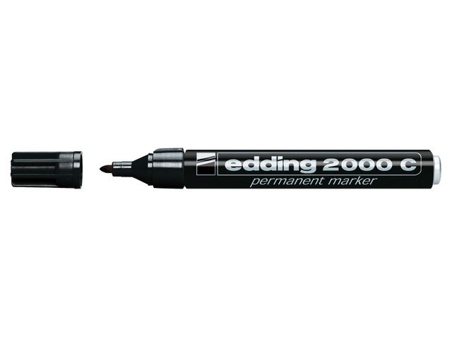 edding Märkpenna Permanent 2000 C med 1,5 - 3 mm, svart, st