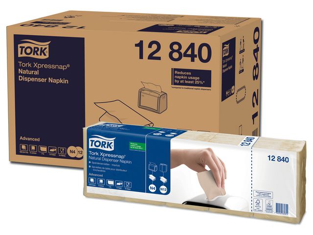 Tork Servett  Adv N4 1-lag natur, fp om 1125 blad
