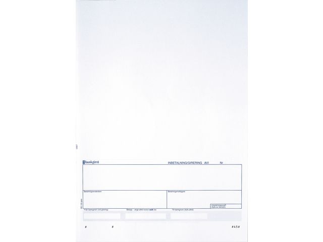 Standardblankett Bankgiro, fp om 250 st