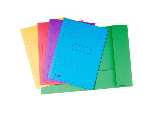 Exacompta Mapp  2-klaff 290g A4 sorterade färger, st