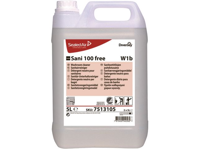 Taski Sanitetsrengöring Sani 100 free 5l, flaska om 5 l