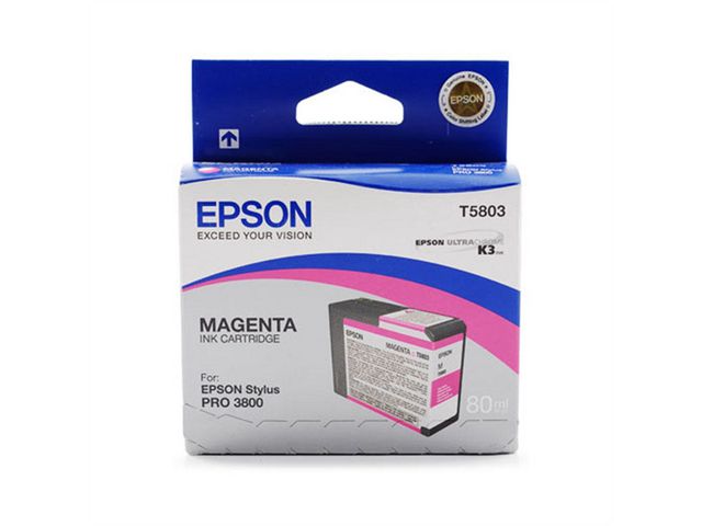 Epson Bläckpatron, T5803, UltraChrome, magenta, singelförpackning, C13T580300, st