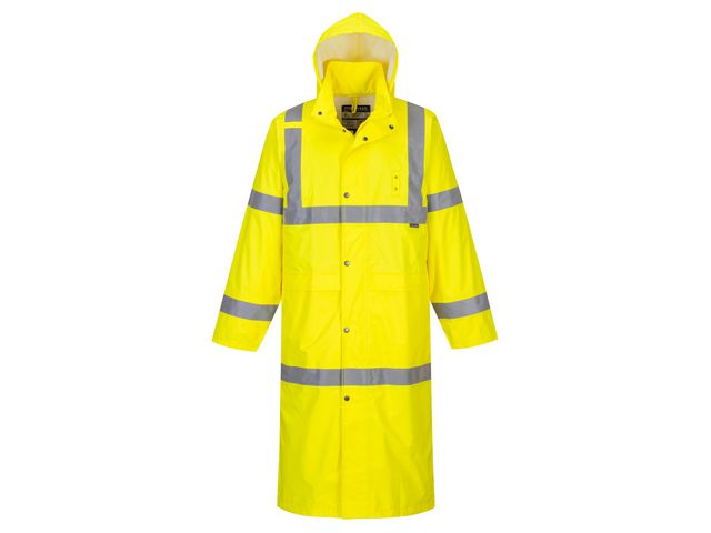 PORTWEST® Varselregnrock Hi-Vis 122cm gul kl3 5XL, st