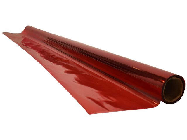 Cellofan röd 70cm x 2 m, rulle om 2 m