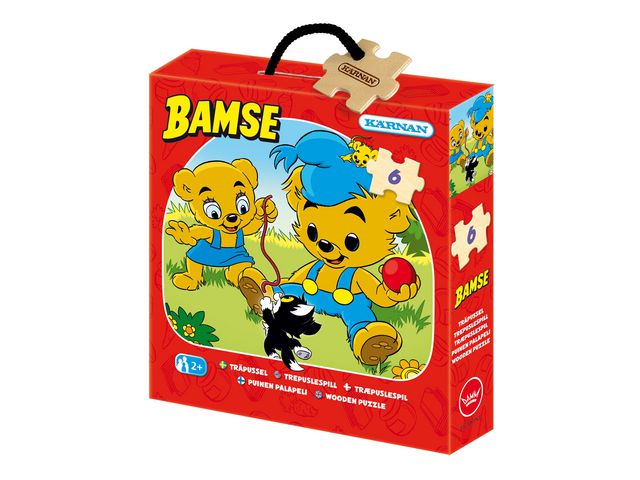 KÄRNAN Träpussel Bamse 6 bitar, st