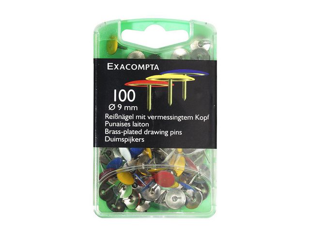 Exacompta Häftstift sorterade färger, fp om 100 st