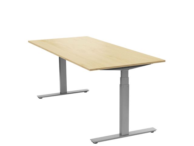 LANAB DESIGN Skrivbord Ergofunk T 1200x800 Bok/Silver, st