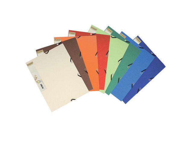 Exacompta Gummibandsmapp FOREVER 3-klaff A4 sorterade färger, fp om 25 st
