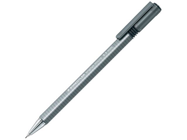 Staedtler Mekanisk stiftpenna, Triplus Micro, 0,5 mm B-stift, grå pennkropp, st
