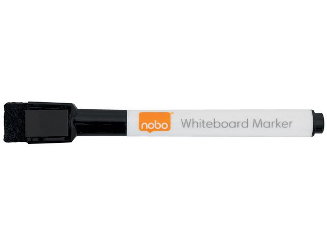 Nobo Whiteboardpenna med sudd Svart, st