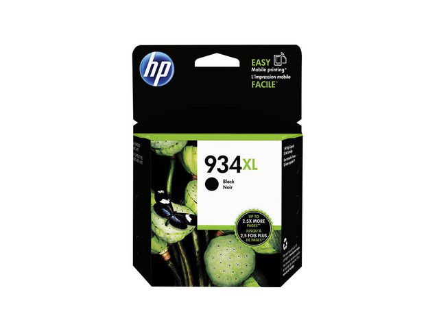 HP Bläckpatron, 934XL, C2P23AE, svart, singelförpackning, st