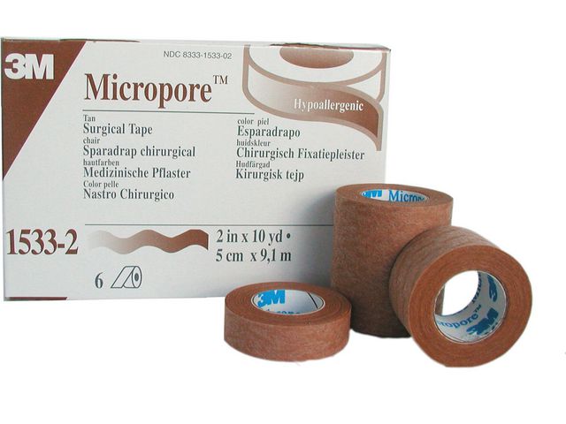 3M™ Micropore Beige 1,2cm x 9,1m, fp om 24 st