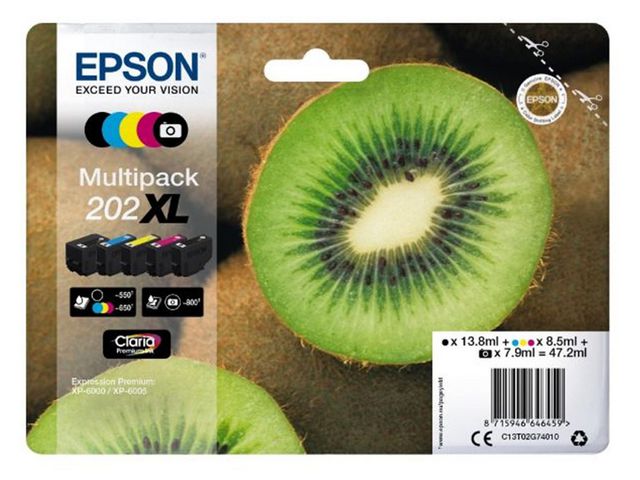 Epson Bläckpatron T202 5-Färger XL 5/FP, st