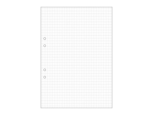 Lösblad A4, vitt 70g hålat papper, rutat 5x8mm, fp om 500 st