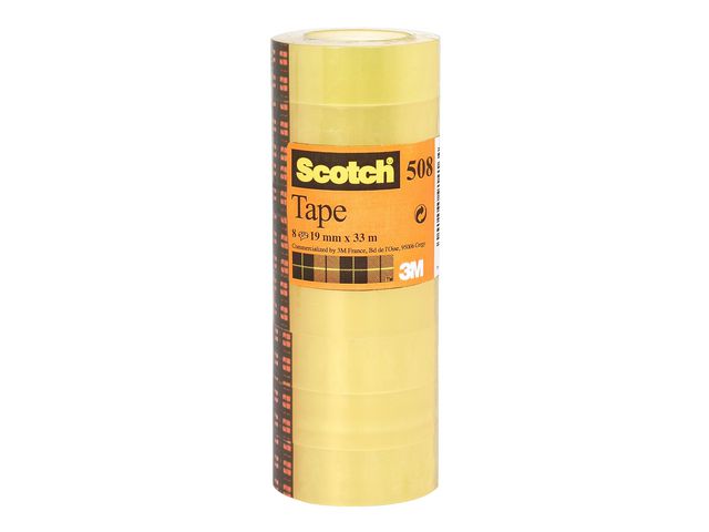 Scotch® Klar kontorstejp 508, 15 mm x 33 m, polypropylen, genomskinlig, rulle om 33 m