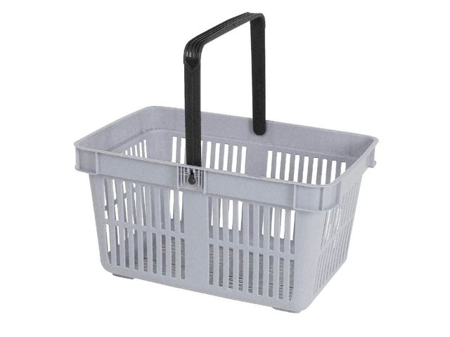 Kundkorg, Super, polypropylen, 680 g, 27 l, grå, st
