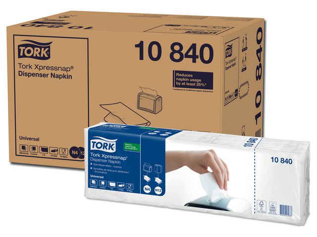 Tork Servett XPN N4 Universal 1-lags Vit, fp om 1125 st