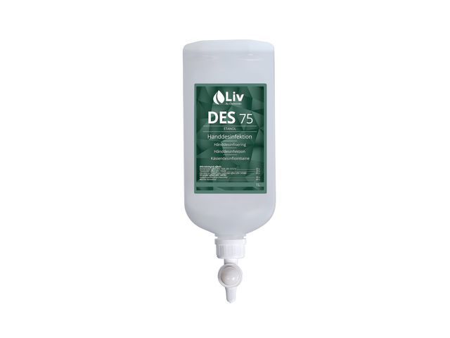 Liv Handdesinfektion Des 75 DP 1L, flaska om 1 l