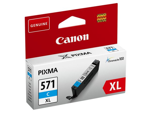 Canon Bläckpatron CLI-571C XL (0332C001), cyan, singelpack, hög kapacitet, st