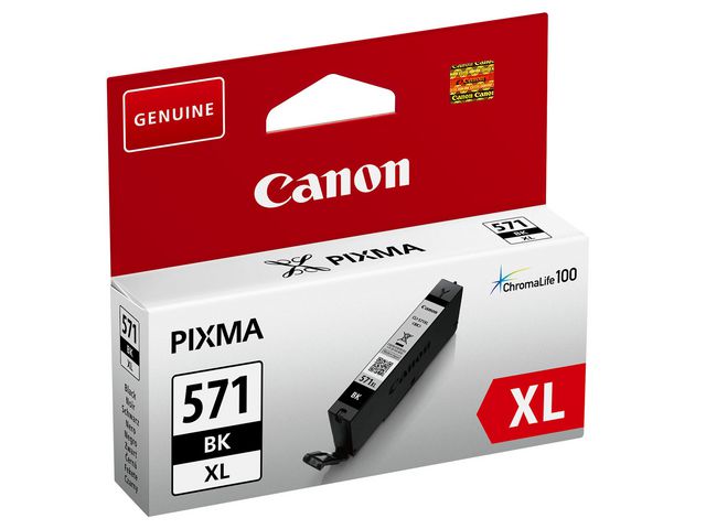 Canon Bläckpatron CLI-571BK (0331C001), svart, singelpack, standardkapacitet, st