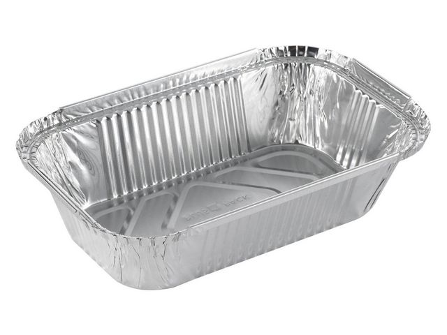 Matbehållare i aluminiumfolie, 660 ml, 192 x 119 mm, fp om 1000 st