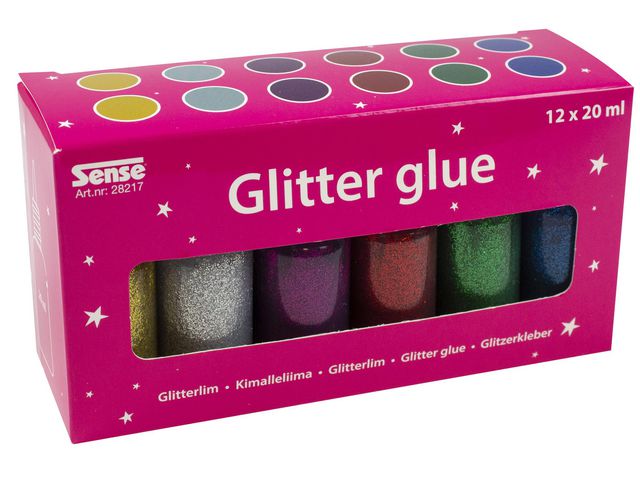 Sense Glitterlim, fp om 12 st