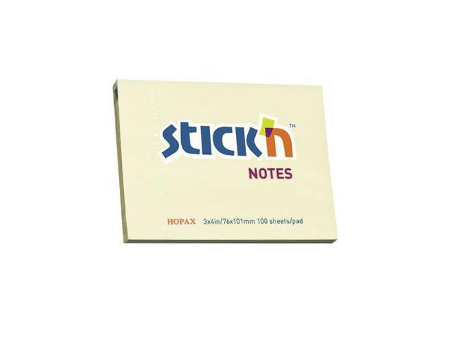 Stick'N Notes STICK`N 76x102mm gul, st